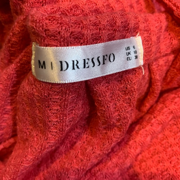 Coral off the shoulder sweater with spaghetti straps - Picture 5 of 6